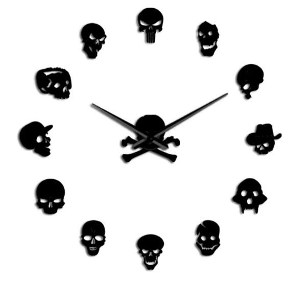 reloj gótico cráneo calavera